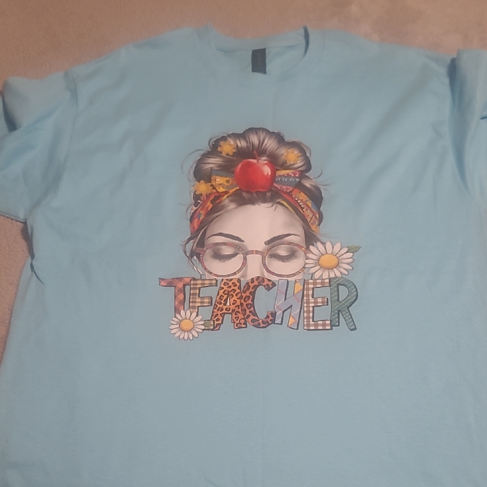 Gildan Sky Blue Teacher Graphic Tee